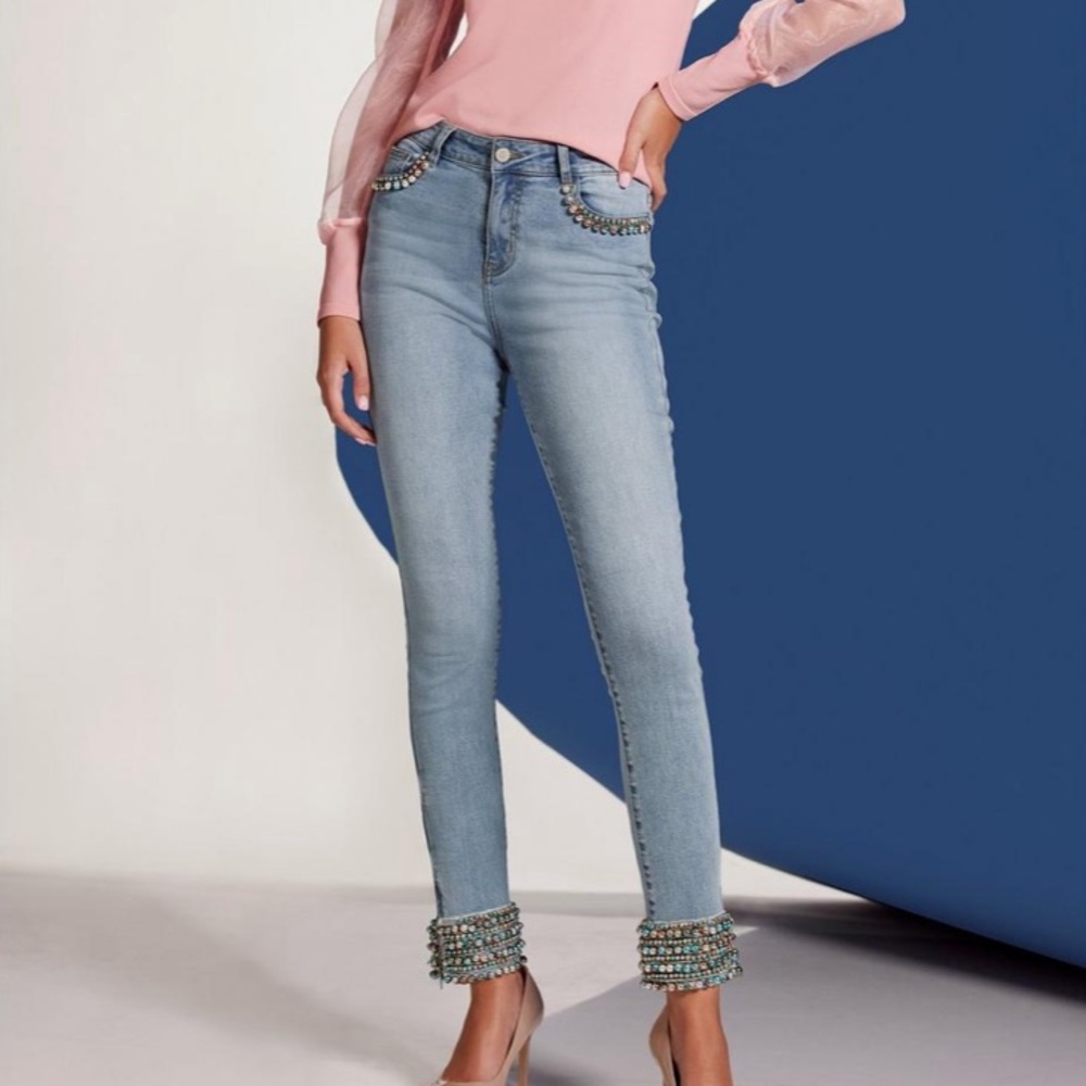 Boston Proper Mixed Pearl Ankle Jeans